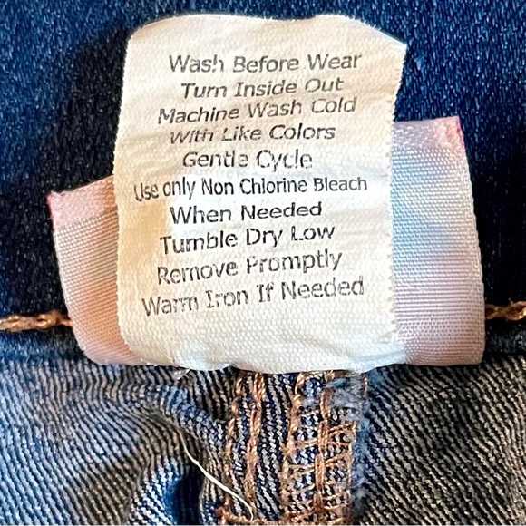 American Sweetheart Stone Washed Denim Stretch Capris Sz 8P - Picture 5 of 5